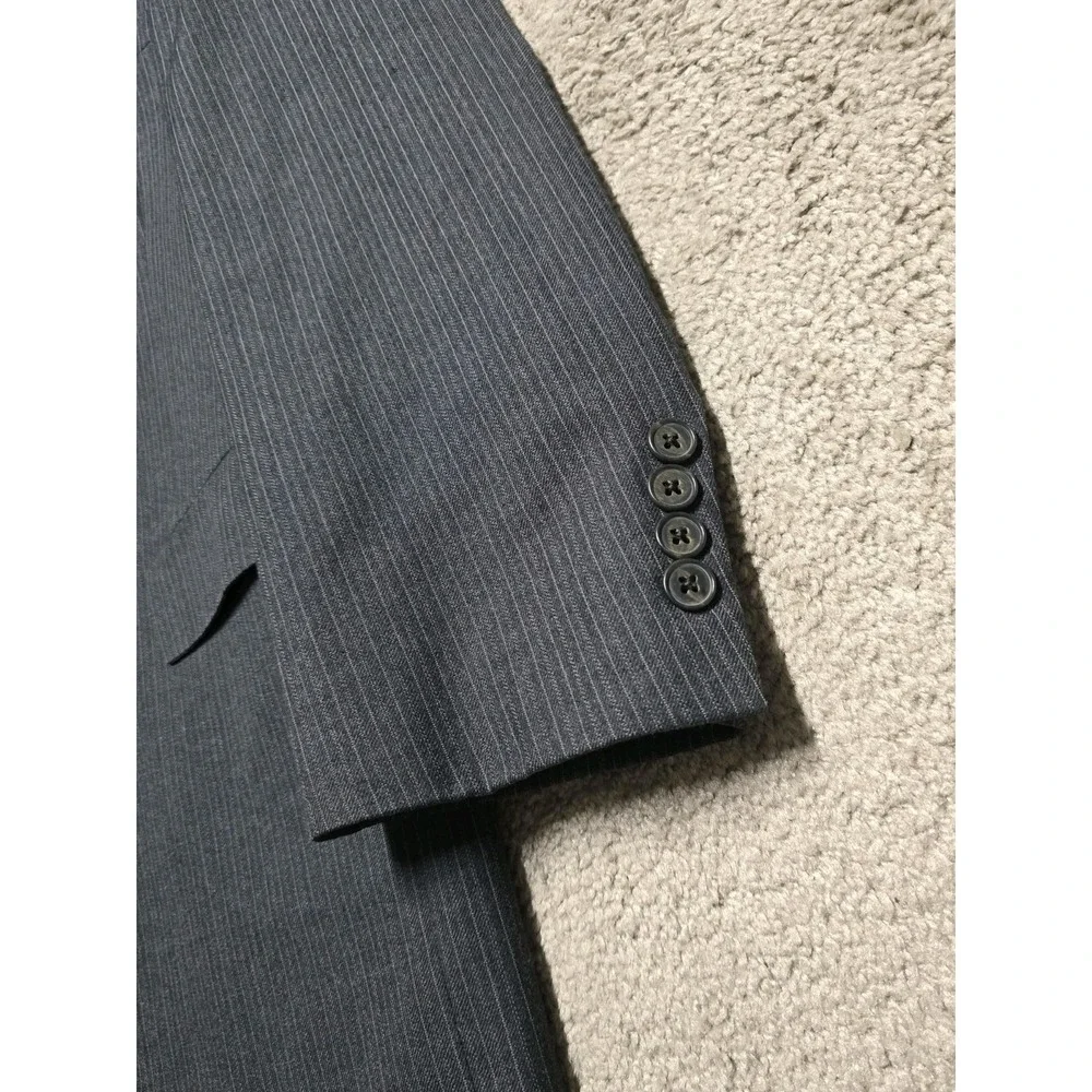 VTG Christian‎ Dior Monsieur Blazer Sport Coat Jacket Mens M 42R Gray Pinstripe